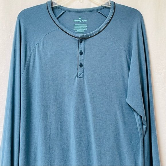 Tommy John Long Sleeves Mens Medium Top Shirt Henley Loungewear Soft Casual Cozy - Picture 4 of 10